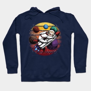 Sloth Astronaut - Funny Sleepy Sloth in Outer Space Hoodie